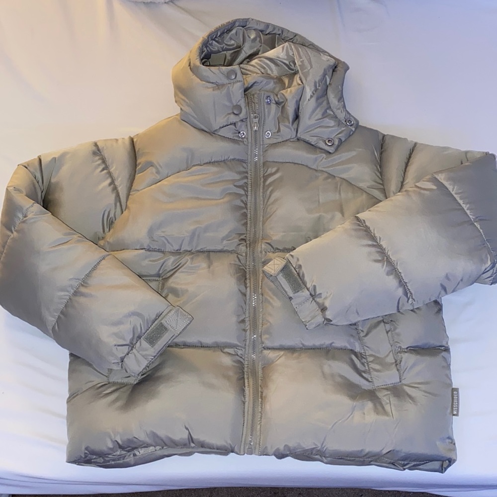 Missguided Tan Puffer Coat